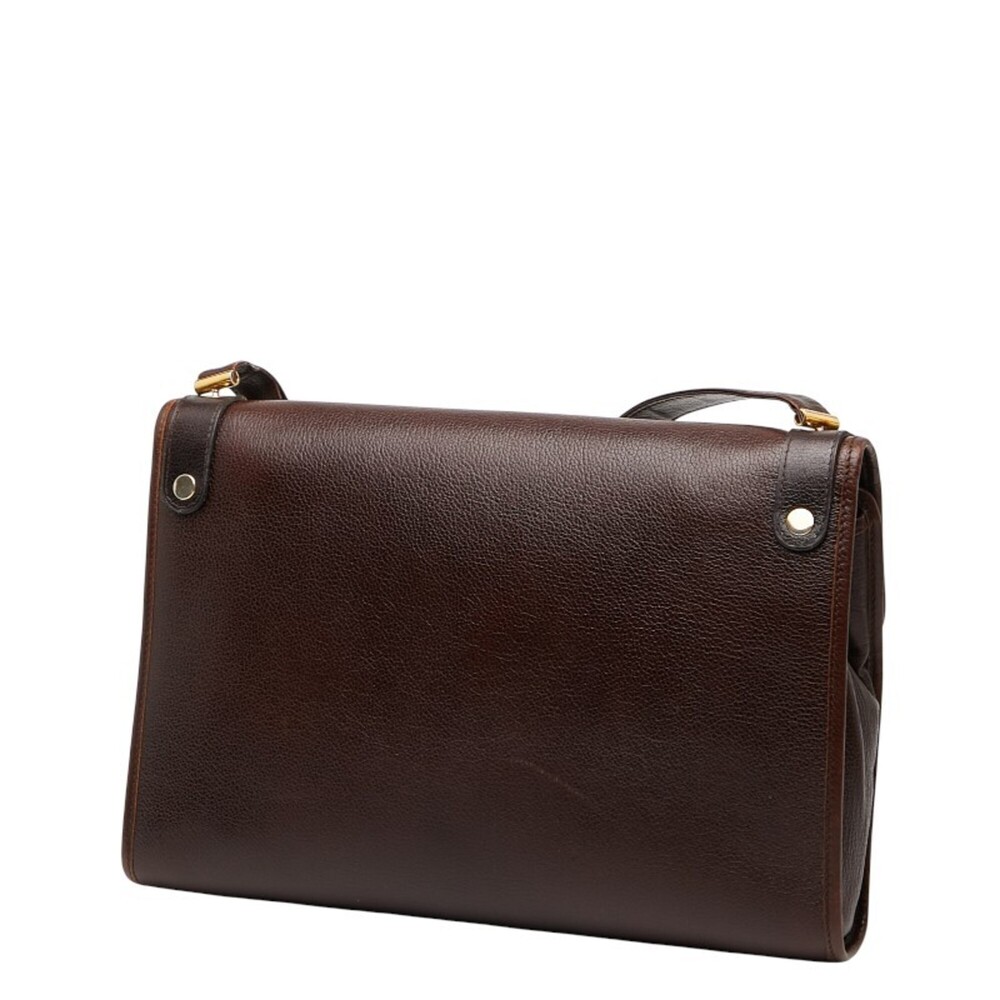 CHRISTIAN DIOR Brown Leather Shoulder Bag - Picture 2 of 10